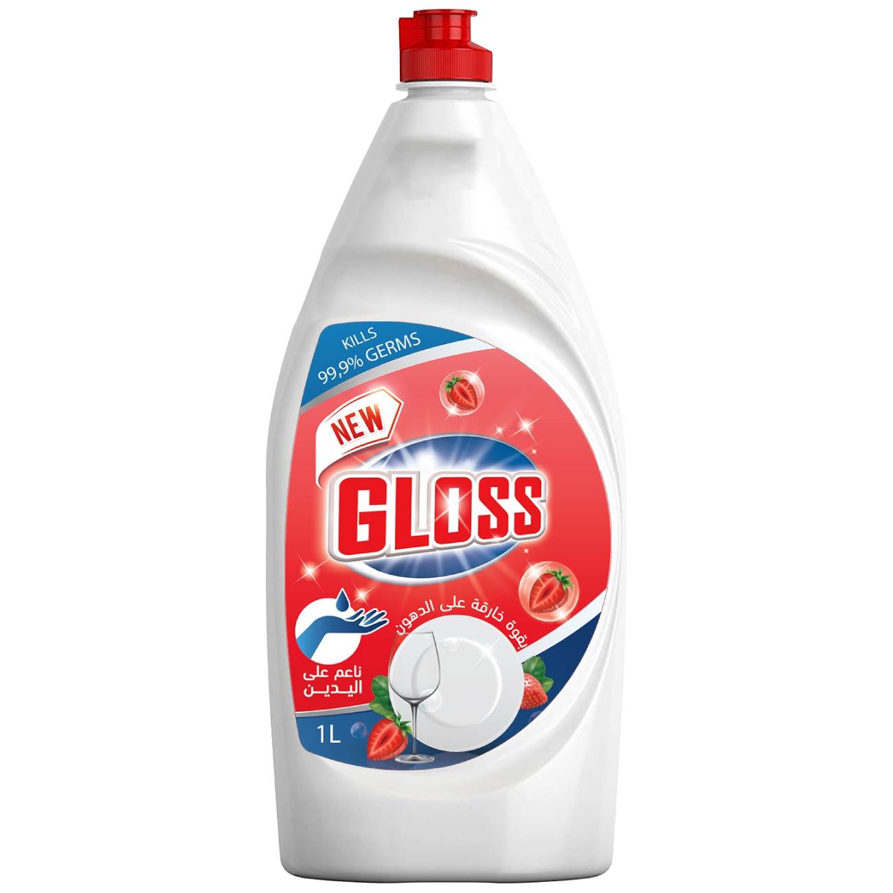 سائل غسيل الصحون "جلوس" رائحة الفراولة 1000 مل