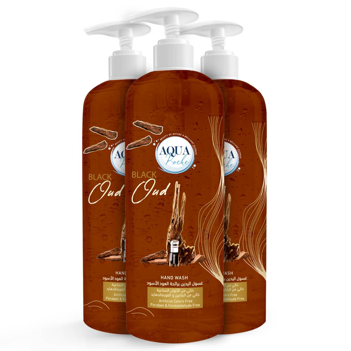 عرض 3 عبوات غسول اليدين رائحة العود سعة 500 مل